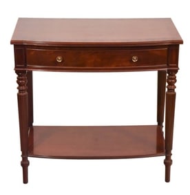 Baker Carved Two Tier Hall Table with Drawer