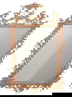 Decorative Arts Vintage French Louis XV Mirror: Decorative Arts Vintage French Louis XV Beveled Mirror Minor loss, Refer to images for reference. Sold as is. Measures 55 inches x 34 inches x 2 inches.