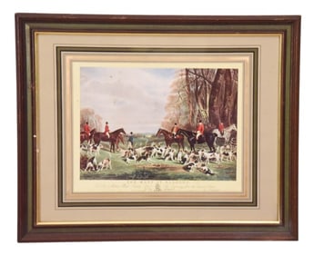 Vintage Framed Print Titled The Meet at Blagdon