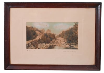 Wallace Nutting Signed Engraving A Little River