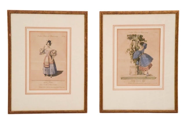 2 Antique 19th C German Opera Costume Engraving (1 of 6)