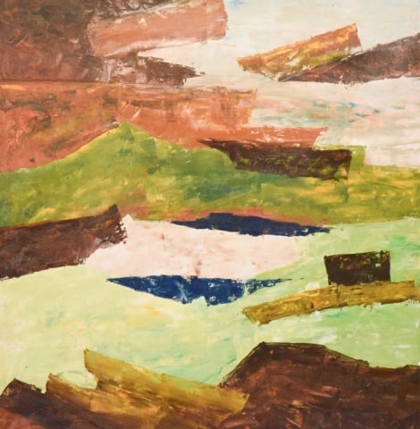 Ram Kumar Landscape Painting on Canvas