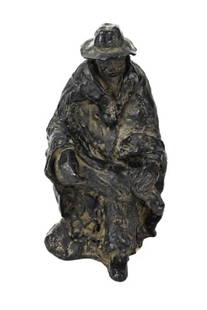 Tino Petronzio Seated Man Composition Sculpture: Tino Petronzio Seated Man Composition Sculpture.Measures 9 inches x 5 inches x 7 inches.