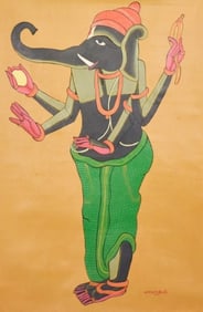 Thota Vaikuntam Ganesha Painting on Canvas