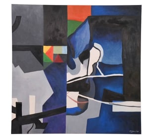 Dia Azzawi Acrylic Composition Painting