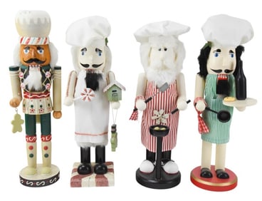 4 Vintage Hand Painted Christmas 14" Nutcrackers