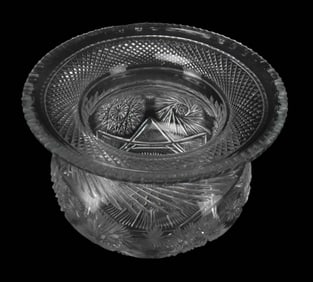 Large Brilliant Cut Glass Punch Bowl