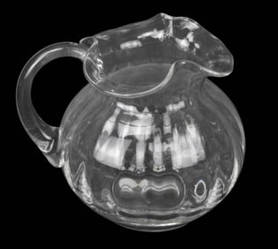 Tiffany & Co Crystal Ruffled Iced Tea Pitcher
