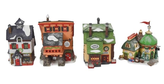 4 Department 56 North Pole Christmas Buildings
