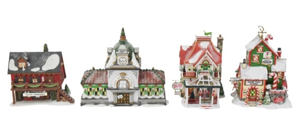 4 Department 56 North Pole Christmas Buildings