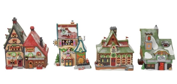 4 Department 56 North Pole Christmas Buildings