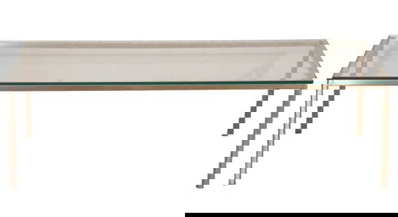Modern Steel Base Glass Top Coffee Table: Modern Steel Base Glass Top Coffee Table.Measure 15 inches x 48 inches x 20 inches