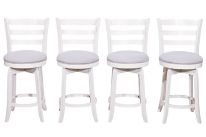 4 Custom Made Custom Upholstered Bar Stools