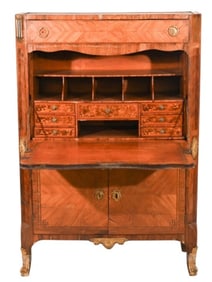 Antique French Neoclassical Inlay Secretary