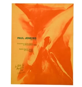 Paul Jenkins Signed 1968 Gallery Exhibition Poster