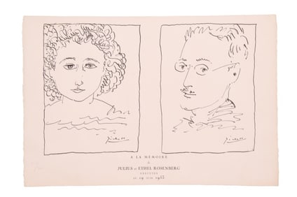 Picasso Numbered Lithograph Julius Ethel Rosenberg