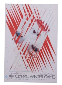 James Rosenquist Signed '84 Winter Olympics Poster