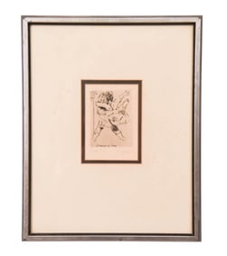 Jack Levine Signed Engraving L'Enlevement Sabines