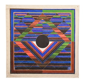 Sayed Haider Raza Oil Painting Geometric Abstract