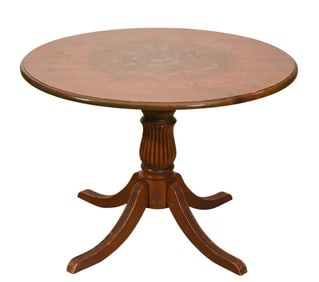Habersham Plantation Hand Painted Pedestal Table