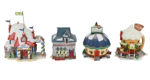 4 Department 56 North Pole Christmas Buildings