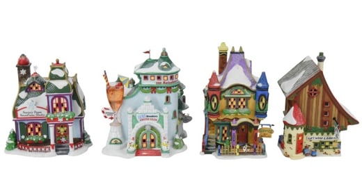 4 Department 56 North Pole Christmas Buildings