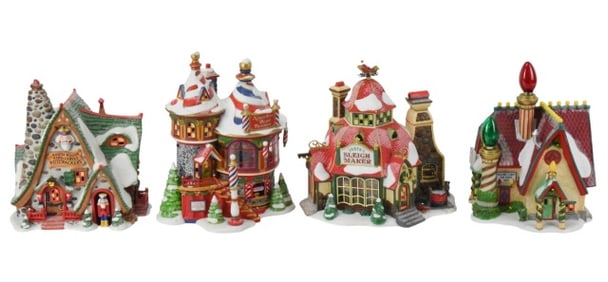 4 Department 56 North Pole Christmas Buildings