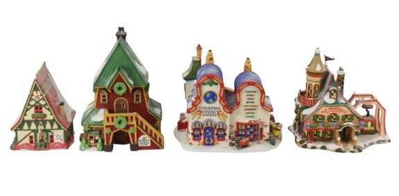 4 Department 56 North Pole Christmas Buildings