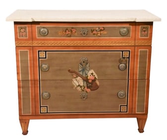 Louis XVI Style Hand Painted Inheritance Commode