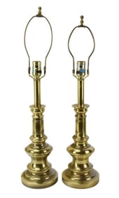 Pair Stiffel Brass Table Lamps
