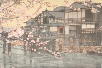 Hiroshi Yoshida Signed Woodblock Titled Hayan
