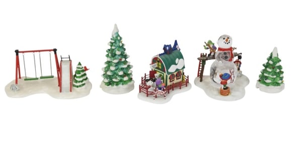 Assortment of Department 56 Town Accessories