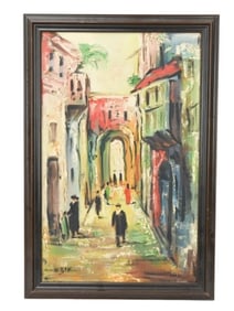 N. Bic Signed Oil Painting of Israel