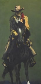 Signed Kendall Painting Cowboy on Horseback