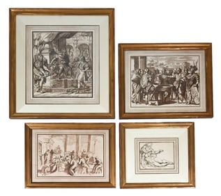 4 Engravings Charles Rogers Collection of Prints