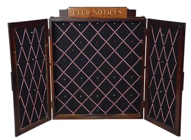 Wooden Tri-Fold Club Notice Board