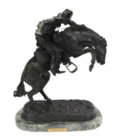 Frederic Remington Signed Bronze The Wolly Chaps