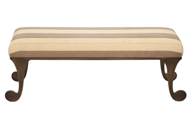 Contemporary Iron Base Custom Upholstered Bench (1 of 10)