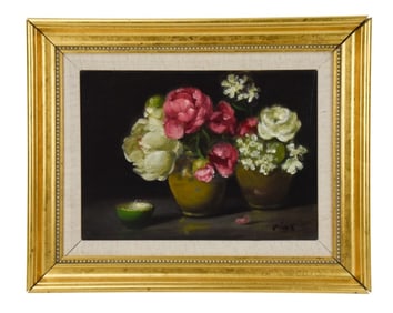 Richard Pionk Signed Still Life Oil Painting