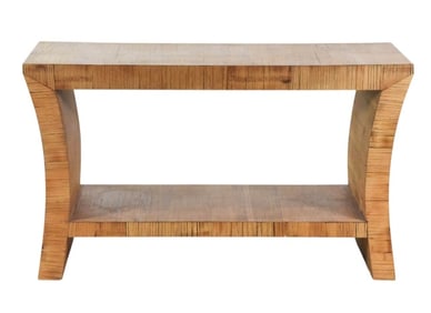 Mid 20th Century Bamboo Veneer Console Table