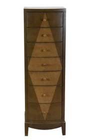 Art Deco Style Tall Narrow Lingerie Chest