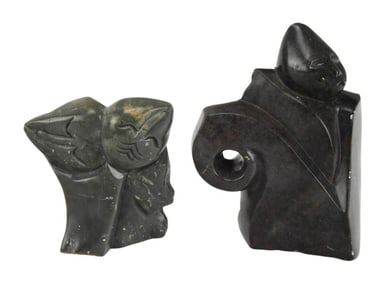 2 Alaskan Inuit Shona Stone Carvings