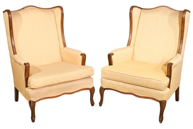 2 French Rococo Style Carved Upholstered Chairs (1 of 13)