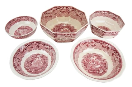 Masons Porcelain Vista Transfer Ware Bowls