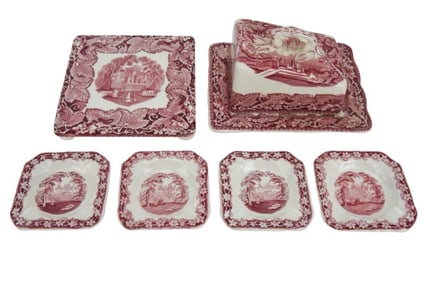 Masons Porcelain Vista Transfer Ware Small Dishes