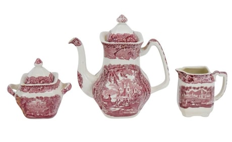 Masons Porcelain Vista Transfer Ware Tea Set