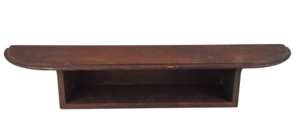 Antique American Primitive Hand Carved Pine Shelf