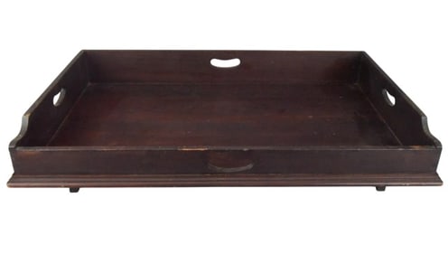 Antique American Primitive Hand Carved Butler Tray