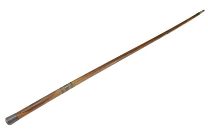 Antique Sterling Silver Banded Walking Stick