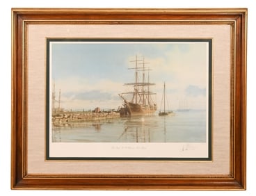 John Stobart Signed Lithograph W.B. Flint Boston